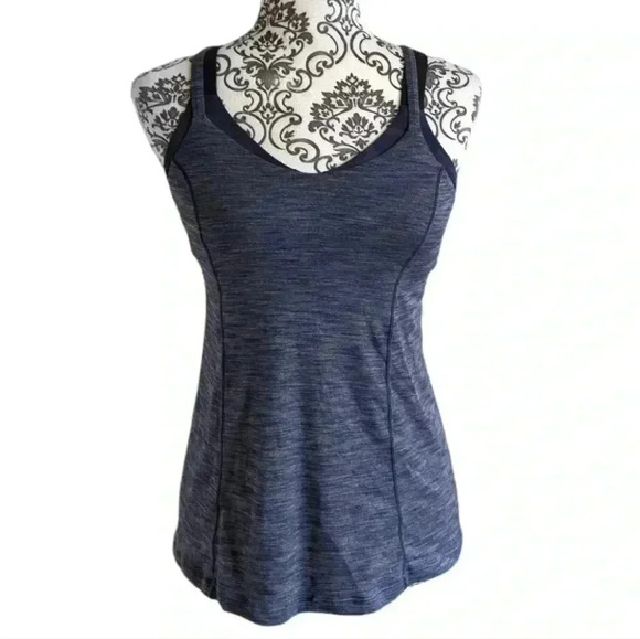 Lululemon Run For Gold Tank Navy Athletic Workout Gym Running 6/15 Women's 6 - Picture 2 of 11